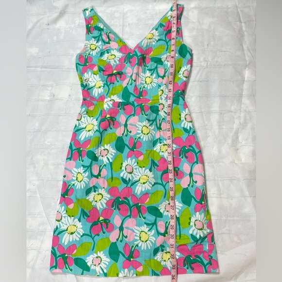 $148 LILLY PULITZER SZ 0 Blossom Lined Sleeveless Floral Dress in Printed Dobby - Picture 10 of 13